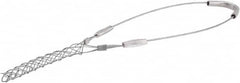 Woodhead Electrical - 0.22 to 0.32 Inch Cable Diameter, Galvanized Steel, Single Loop Support Grip - 12-1/2 Inch Long, 650 Lb. Breaking Strength, 3-1/2 Inch Mesh Length - Benchmark Tooling