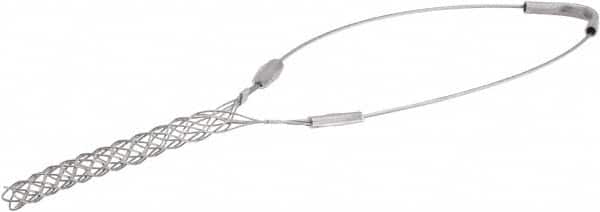 Woodhead Electrical - 0.3 to 0.43 Inch Cable Diameter, Galvanized Steel, Single Loop Support Grip - 13-1/2 Inch Long, 1,100 Lb. Breaking Strength, 4-1/2 Inch Mesh Length - Benchmark Tooling