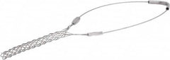 Woodhead Electrical - 0.3 to 0.43 Inch Cable Diameter, Galvanized Steel, Single Loop Support Grip - 13-1/2 Inch Long, 1,100 Lb. Breaking Strength, 4-1/2 Inch Mesh Length - Benchmark Tooling