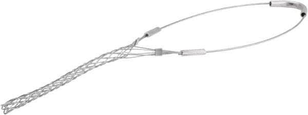 Woodhead Electrical - 0.4 to 0.56 Inch Cable Diameter, Galvanized Steel, Single Loop Support Grip - 14 Inch Long, 1,100 Lb. Breaking Strength, 5 Inch Mesh Length - Benchmark Tooling