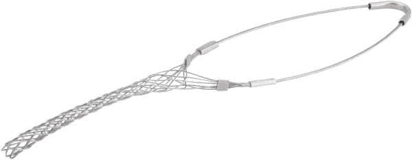 Woodhead Electrical - 0.53 to 0.73 Inch Cable Diameter, Galvanized Steel, Single Loop Support Grip - 15-1/2 Inch Long, 1,100 Lb. Breaking Strength, 6-1/2 Inch Mesh Length - Benchmark Tooling
