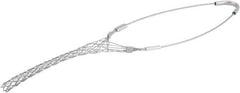 Woodhead Electrical - 0.53 to 0.73 Inch Cable Diameter, Galvanized Steel, Single Loop Support Grip - 15-1/2 Inch Long, 1,100 Lb. Breaking Strength, 6-1/2 Inch Mesh Length - Benchmark Tooling