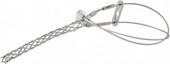 Woodhead Electrical - 0.4 to 0.56 Inch Cable Diameter, Galvanized Steel, Locking Bale and Universal Loop Support Grip - 17 Inch Long, 1,100 Lb. Breaking Strength, 5 Inch Mesh Length - Benchmark Tooling