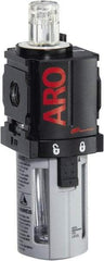 ARO/Ingersoll-Rand - 1/8" NPT, 150 Max psi Miniature Modular Lubricator - Polycarbonate Bowl, Aluminum Body, 32 CFM, 125°F Max Temp, 1.58" Long x 1.81" Wide x 5.04" High - Benchmark Tooling