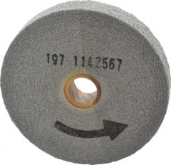 Norton - 6" Diam, 1" Face Width, 1" Center Hole, Medium Grade, Silicon Carbide Deburring Wheel - Convolute, Medium Density 6 Grade, 6,000 RPM - Benchmark Tooling