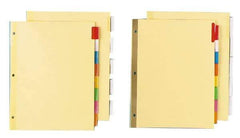 UNIVERSAL - 8-1/2 x 11" 8 Tabs, Double Side Gold Mylar Reinforced, Insertable Extended Tab Indexes - Clear Tabs, Buff Folder - Benchmark Tooling