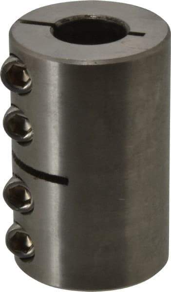 Climax Metal Products - 1/2" Inside x 1-1/8" Outside Diam, One Piece Split Clamping Collar - 1-3/4" Long - Benchmark Tooling