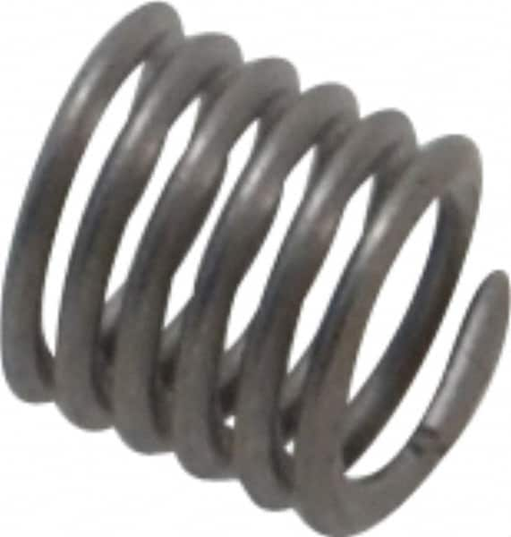 Heli-Coil - #8-32 UNC, 0.246" OAL, Free Running Helical Insert - 6 Free Coils, Tanged, Titanium, Bright Finish, 1-1/2D Insert Length - Benchmark Tooling