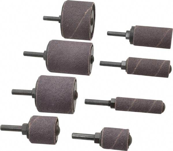 Merit Abrasives - 32-Piece Spiral Band Kit - Includes 3/4 to 2" Diam & 1 to 1-1/2" Wide Band Drums in Coarse, Medium & Fine Grades - Benchmark Tooling
