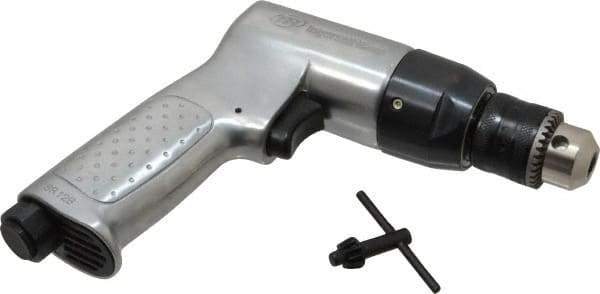 Ingersoll-Rand - 3/8" Keyed Chuck - Pistol Grip Handle, 2,000 RPM, 4 CFM, 0.5 hp, 90 psi - Benchmark Tooling