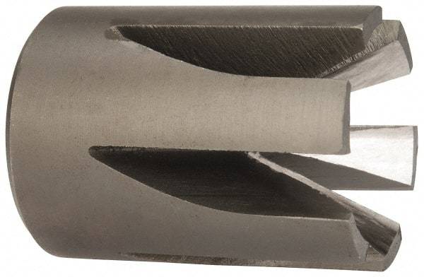 Made in USA - 90° Included Angle, 3/4-16" Hole Thread, Chamfer Edge, High Speed Steel, Outer Tube Edge Finishing Cutter - 1-1/2" Cutter Head Outside Diam, 1" Max Workpiece, 1-3/4" Long, 1/4" Threaded Hole Diam - Benchmark Tooling