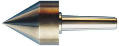 Riten - MT2 Taper Shank, 2-1/2" Head Diam Live Center - 2-1/2" Point Diam, 3-3/4" Point Len, 260 Lb Max Workpc, 3-3/4" OAL, Pipe Nose Point - Benchmark Tooling