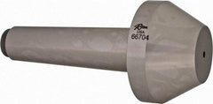 Riten - 2-3/4" Head Diam, Hardened Tool Steel Bull Nose Point Solid Dead Center - 4MT Morse Taper, 2-3/4" Point Diam, 1.077" Point Length, 2-5/64" OAL - Benchmark Tooling