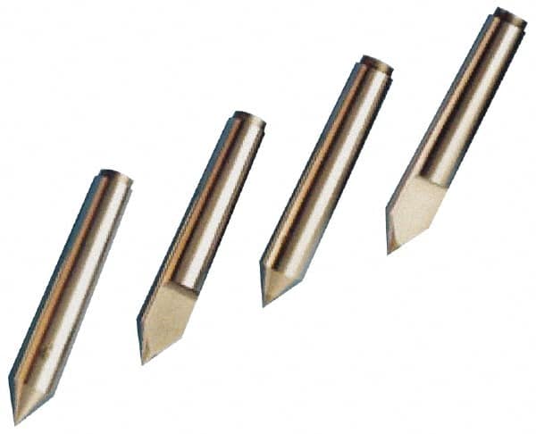 Riten - 3/4" Head Diam, Carbide-Tipped Steel Standard Point Solid Dead Center - Jarno 6 Taper, 3/4" Point Diam, 4-1/2" OAL - Benchmark Tooling