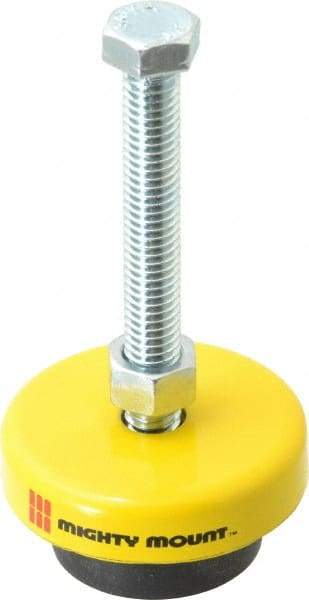 Gibraltar - 3/8-16 Bolt Thread, 1" High Leveling Mount - 300 Max Lb Capacity, 2" Base Diam - Benchmark Tooling