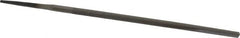 Value Collection - 6" Long, Smooth Cut, Round American-Pattern File - Double Cut, Tang - Benchmark Tooling