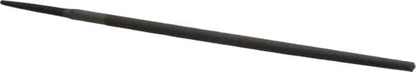 Value Collection - 8" Long, Smooth Cut, Round American-Pattern File - Double Cut, Tang - Benchmark Tooling