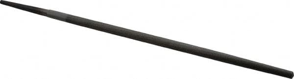 Value Collection - 10" Long, Second Cut, Round American-Pattern File - Double Cut, Tang - Benchmark Tooling