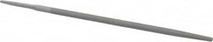 Value Collection - 10" Long, Smooth Cut, Round American-Pattern File - Double Cut, Tang - Benchmark Tooling