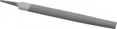 Value Collection - 8" Long, Second Cut, Half Round American-Pattern File - Double Cut, 7/32" Overall Thickness, Tang - Benchmark Tooling