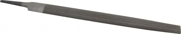 Value Collection - 12" Long, Smooth Cut, Half Round American-Pattern File - Double Cut, 0.3438" Overall Thickness, Tang - Benchmark Tooling