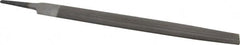 Value Collection - 12" Long, Smooth Cut, Half Round American-Pattern File - Double Cut, 0.3438" Overall Thickness, Tang - Benchmark Tooling