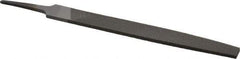 Value Collection - 6" Long, Bastard Cut, Flat American-Pattern File - Double Cut, 5/32" Overall Thickness, Tang - Benchmark Tooling