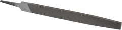 Value Collection - 8" Long, Second Cut, Flat American-Pattern File - Double Cut, 7/32" Overall Thickness, Tang - Benchmark Tooling