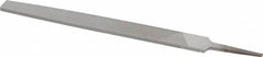 Value Collection - 8" Long, Smooth Cut, Flat American-Pattern File - Double Cut, 7/32" Overall Thickness, Tang - Benchmark Tooling