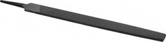 Value Collection - 10" Long, Bastard Cut, Flat American-Pattern File - Double Cut, 1/4" Overall Thickness, Tang - Benchmark Tooling