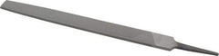 Value Collection - 10" Long, Second Cut, Flat American-Pattern File - Double Cut, 1/4" Overall Thickness, Tang - Benchmark Tooling
