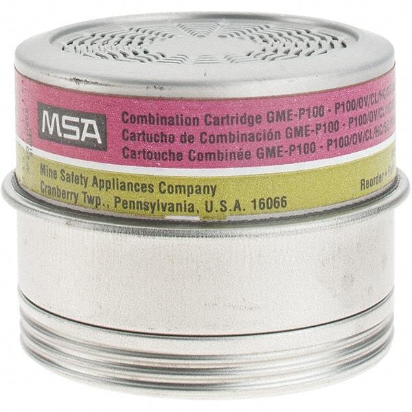 MSA - Organic Vapor, Chlorine, Sulfur, Dioxide & Hydrogen Chloride, Hydrogen Sulfide, Ammonia, Methylamine, Formaldehyde, Hydrogen Fluoride & Particulate Protection PAPR Combination Multi-Gas/P100 Particulate Filter Cartridge - Benchmark Tooling