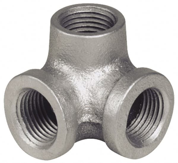 B&K Mueller - Class 150, 3/4" Galvanized Pipe Side Outlet Elbow - Threaded, Malleable Iron - Benchmark Tooling