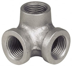 B&K Mueller - Class 150, 1/2" Galvanized Pipe Side Outlet Elbow - Threaded, Malleable Iron - Benchmark Tooling