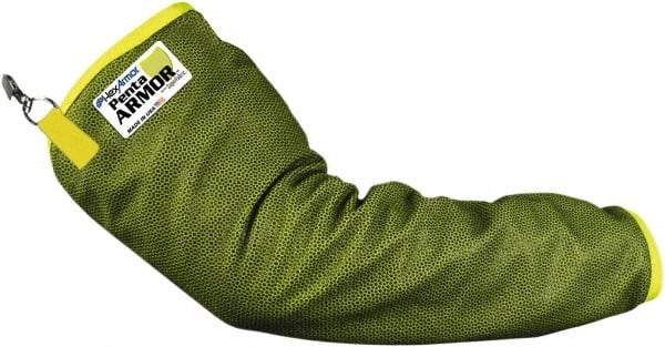 HexArmor - Size M, Lime Green SuperFabric Arm Guard Sleeve - 18" Long Sleeve, Cut Resistance Level 5, Snaps at Wrist - Benchmark Tooling