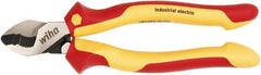 Wiha - 8" OAL, 0.28" Capacity, Cable Cutter - 1.04" Jaw Length x 1.01" Jaw Width, Cushion Grip Handle - Benchmark Tooling