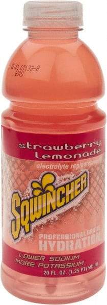 Sqwincher - 20 oz Bottle Strawberry Lemonade Activity Drink - Ready-to-Drink - Benchmark Tooling