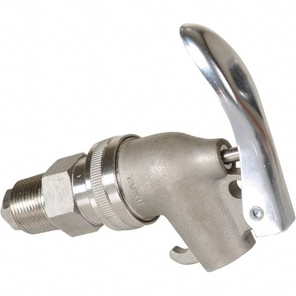 Vestil - 3/4" NPT Stainless Steel Adjustable Drum Faucet - 6" Long Extension - Benchmark Tooling