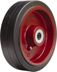 Hamilton - 10 Inch Diameter x 3 Inch Wide, Rubber on Cast Iron Caster Wheel - 1,000 Lb. Capacity, 3-1/4 Inch Hub Length, 1-1/4 Inch Axle Diameter, Straight Roller Bearing - Benchmark Tooling