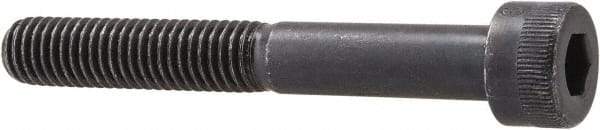 Made in USA - M8x1.25 Metric Coarse Hex Socket Drive, Socket Cap Screw - Grade 12.9 Alloy Steel, Black Oxide Finish, Partially Threaded, 60mm Length Under Head - Benchmark Tooling