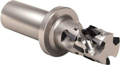 Seco - 25mm Cut Diam, 33mm Max Depth of Cut, 25mm Shank Diam, 115.5mm OAL, Indexable Square Shoulder Helical End Mill - XO.. 1204 Inserts, Weldon Shank, 90° Lead Angle, Through Coolant, Series Super Turbo - Benchmark Tooling