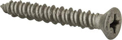 Elco - 1/4" Diam, 1-3/4" OAL, Phillips Drive, Concrete Screw & Masonry Fastener - Stainless Steel, StalGard Silver Finish, Includes #2 Drill Bit - Benchmark Tooling