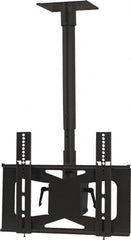 Video Mount - Flat Panel Ceiling Mount For 27 to 42 Inch LCD Monitor - Black, 100 Lbs. Load Capacity, 20° Max Tilt Angle, Ceiling Mount Rotating and Tilting - Benchmark Tooling