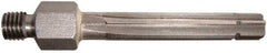 Alvord Polk - 13/32" High Speed Steel 6 Flute Chucking Reamer - Straight Flute, 1/4-28 Threaded Shank, 1-1/2" Flute Length, 2-3/8" OAL - Benchmark Tooling