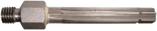 Alvord Polk - 7.87mm High Speed Steel 6 Flute Chucking Reamer - Straight Flute, 1/4-28 Threaded Shank, 1-1/2" Flute Length, 2-3/8" OAL - Benchmark Tooling