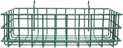 Marlin Steel Wire Products - 8" Deep, Rectangular Steel Peg Board/Slatwall Basket - 1-3/8" Perforation, 14" Wide x 4" High - Benchmark Tooling