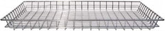 Marlin Steel Wire Products - 18" Deep, Rectangular Steel Wire Basket - 1-3/8" Perforation, 26" Wide x 2" High - Benchmark Tooling