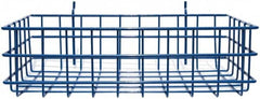 Marlin Steel Wire Products - 8" Deep, Rectangular Steel Peg Board/Slatwall Basket - 1-3/8" Perforation, 14" Wide x 4" High - Benchmark Tooling