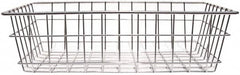 Marlin Steel Wire Products - 12" Deep, Rectangular Steel Wire Basket - 1-3/8" Perforation, 18" Wide x 5" High - Benchmark Tooling