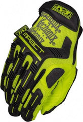 Mechanix Wear - Size 2XL Synthetic Leather/TPR Anti-Vibration/Impact Protection Work Gloves - Uncoated, Hook & Loop Cuff, Full Fingered, Hi-Vis Yellow, Paired - Benchmark Tooling